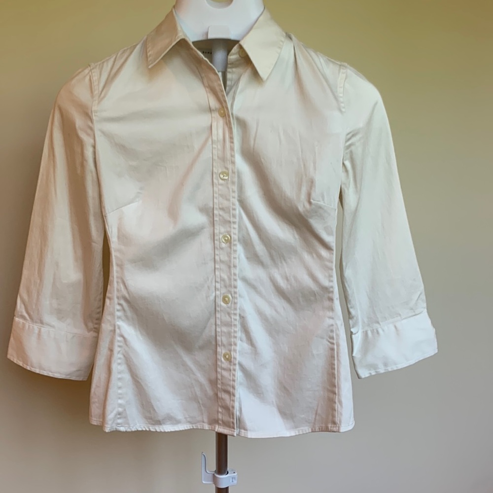 Banana Republic Women’s Fitted Stretch Button Down Cotton/Spandex